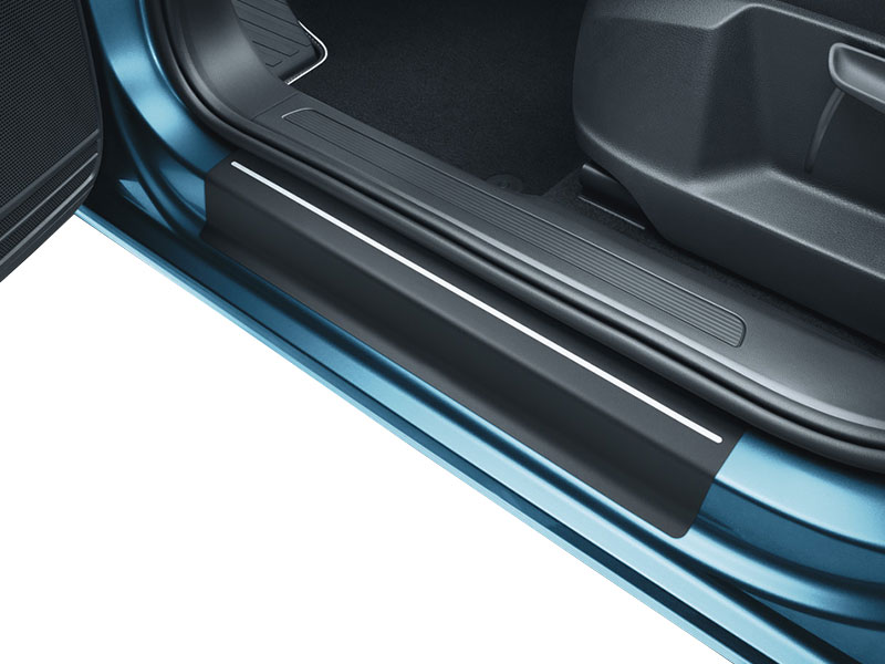 VW Caddy 4 Kombi Einstiegsleisten Lackschutzfolie Schutzfolie 3D CARBON 2100